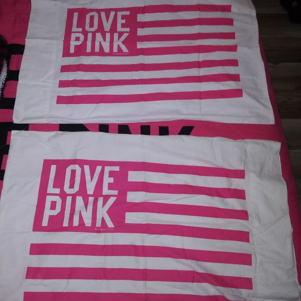 PINK Victoria's secret VHTF 2012 Flag pillow cases